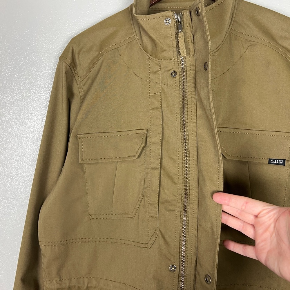 5.11 Tactical Watch Jacket Mens Medium Khaki Pockets Flex-Tac Canvas Outdoor M - Picture 9 of 16